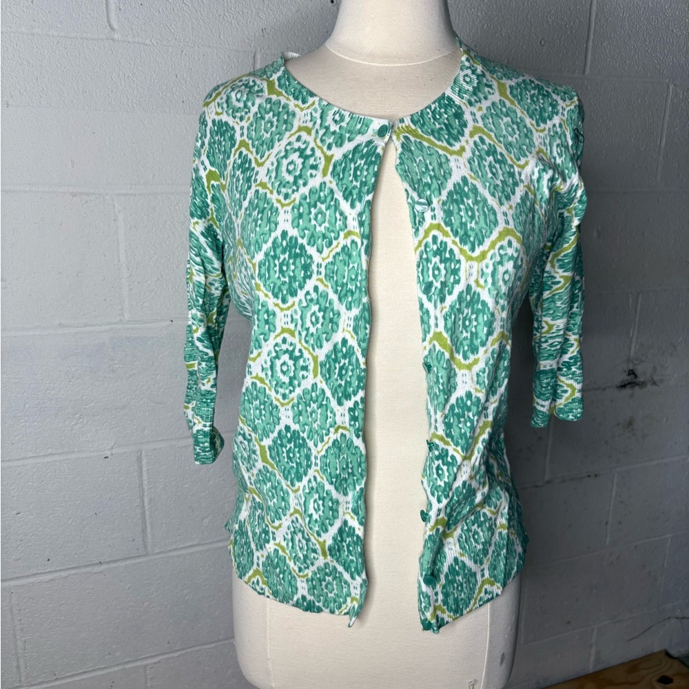 Merona Mint and White Knit Sweater